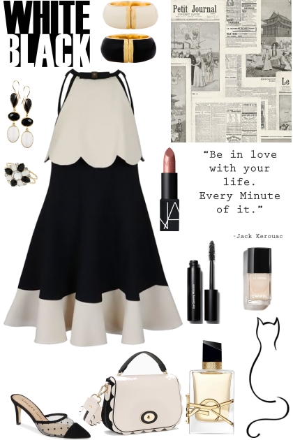 BLACK AND WHITE COCKTAIL- combinação de moda