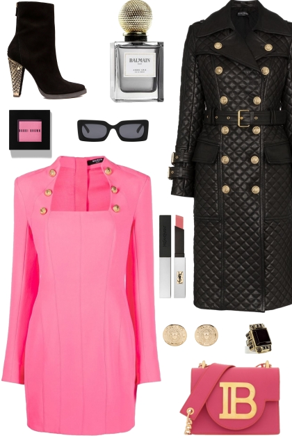 BALMAIN IN BLACK AND PINK- 搭配
