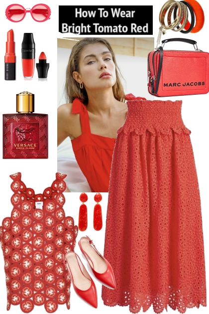 HOW TO WEAR BRIGHT TOMATO RED- Fashion set