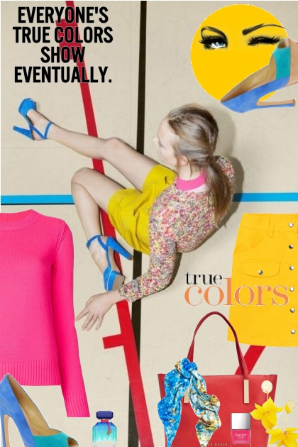 Everone's True Colors Show Eventually- combinação de moda