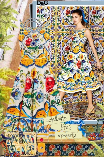 Celebrate in Dolce & Gabbana- combinação de moda