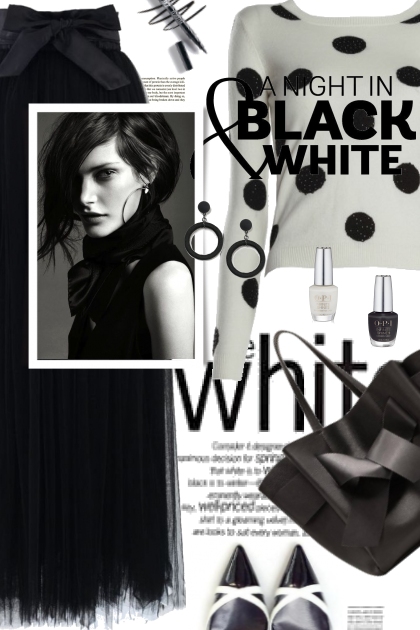 a night in black and white- Fashion set