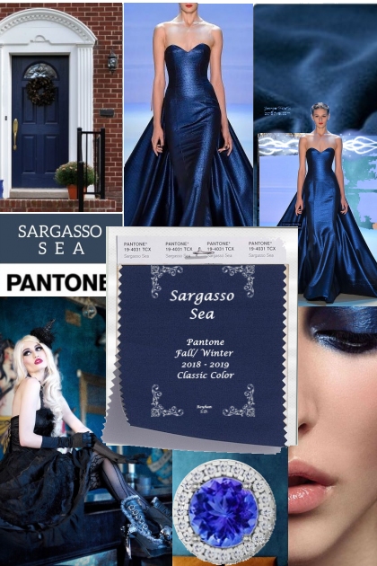 PANTONE Color Fall/Winter 2018-19 Sargasso Sea- Modekombination