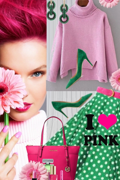 I LOVE PINK- Combinaciónde moda