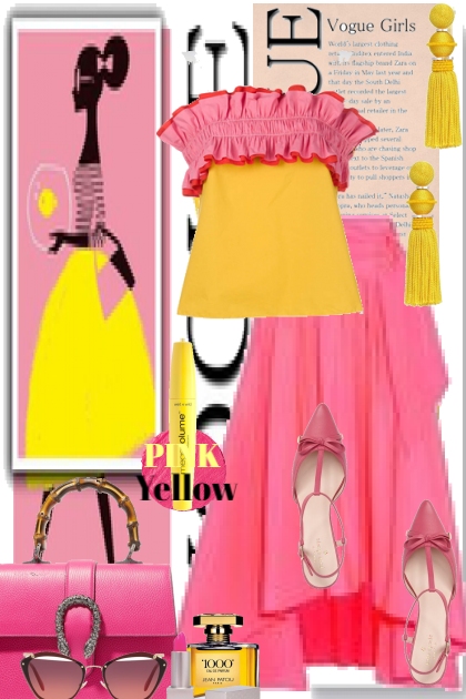 Pink & Yellow- Fashion set