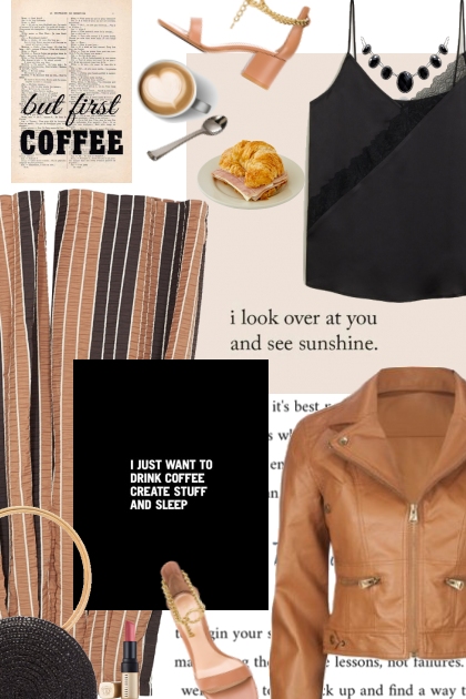 But First Coffee- Combinazione di moda