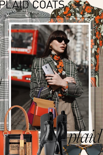 Plaid Coats- combinação de moda