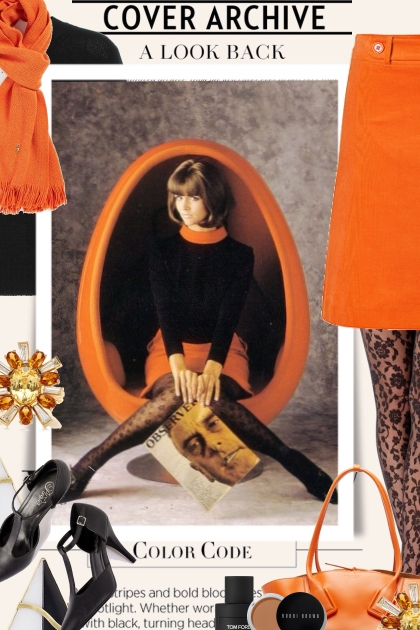 Cover Archive in Orange & Black- combinação de moda