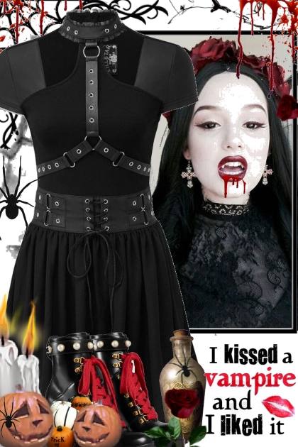 I Kissed A Vampire- Fashion set