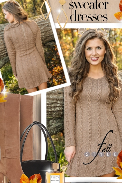 Sweater Dresses Fall Style- combinação de moda