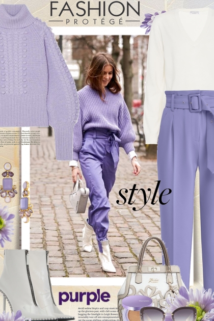 Fashion Protege Purple Style- combinação de moda