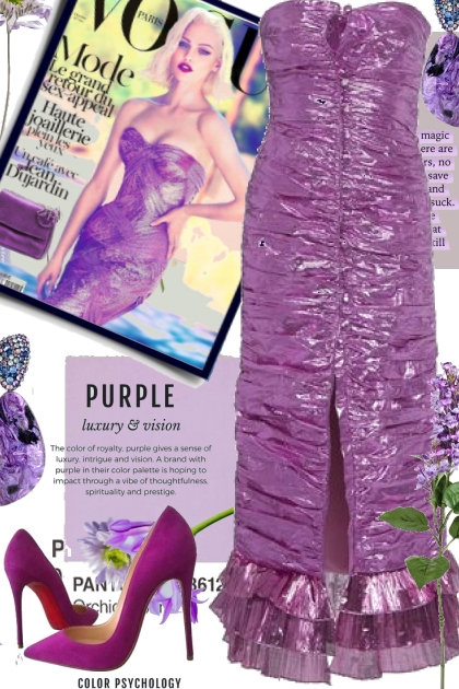 Purple Luxury and Vision- Combinazione di moda