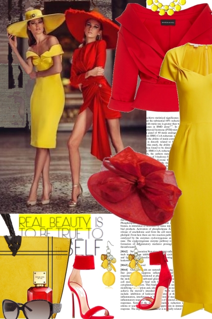 Red and Yellow Challenge #1- combinação de moda
