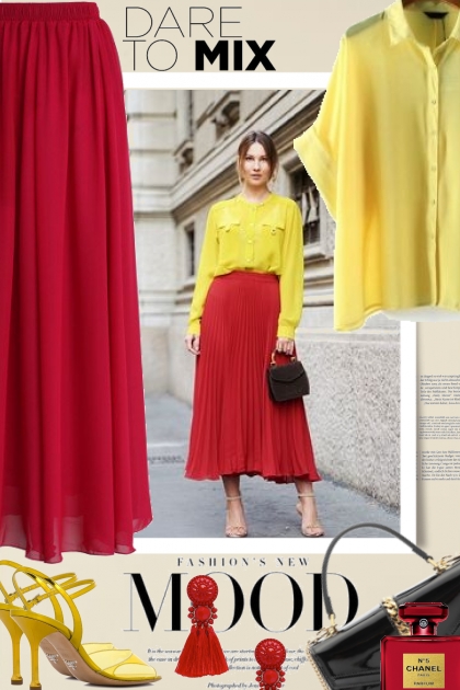 Dare to Mix with Yellow and Red- Combinazione di moda