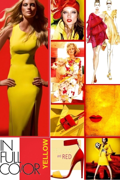 In Full Color...Yellow and Red- Fashion set