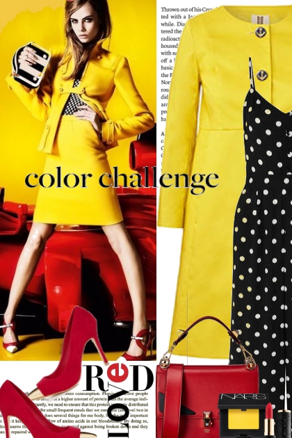 Love Red and Yellow- combinação de moda