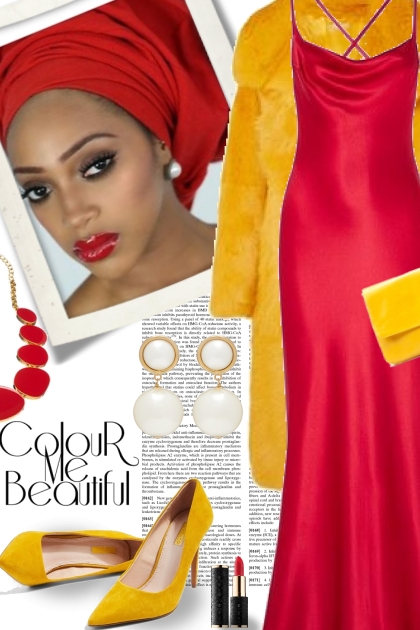 Colour Me Beautiful in Yellow and Red- Fashion set