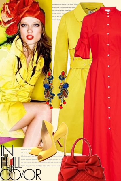 Yellow and Red in Full Color- Combinaciónde moda