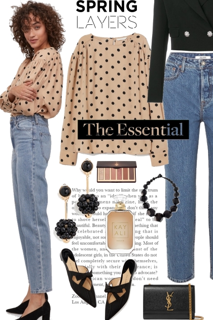 The Essential Polka Dot Blouse- Fashion set