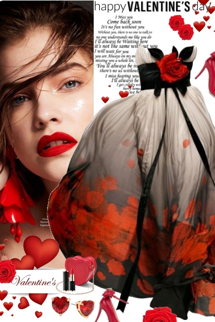 Happy Valentines Day...I Miss You- Combinaciónde moda