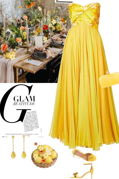 Yellow Glam Beatitude- combinação de moda
