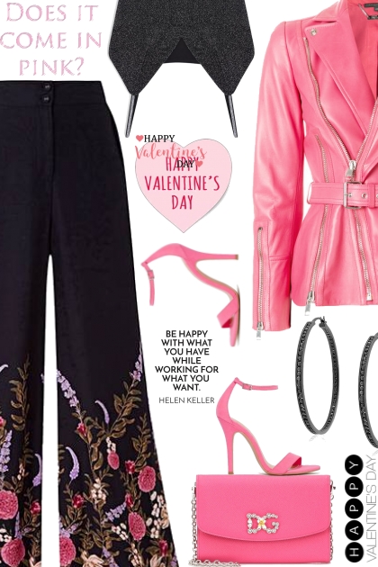 Pink and Black Love 2020- Combinazione di moda