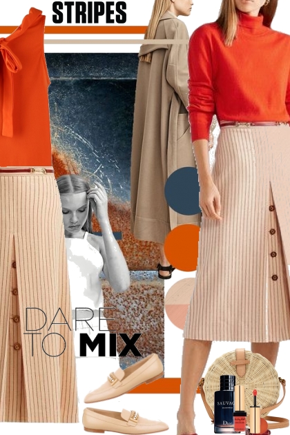 Stipes With Mixing- Fashion set