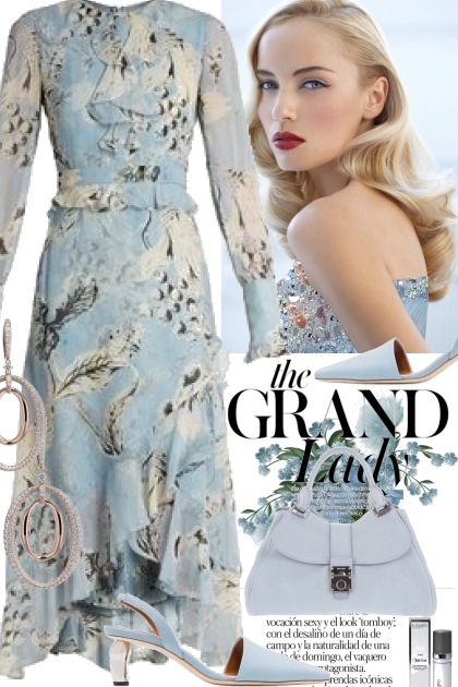 The Grand Lady in Blue- Combinazione di moda