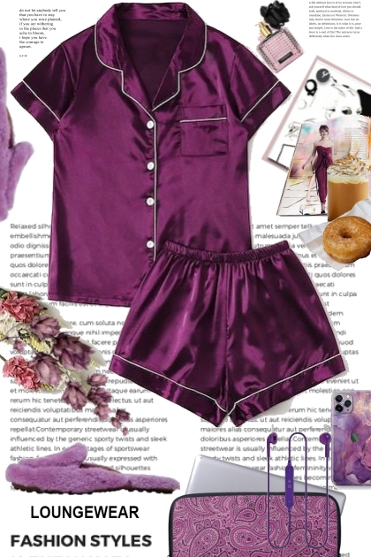 Lounging in Purple- Fashion set
