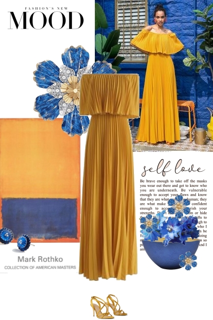Fashions New Mood in Mustard and Blue- Modekombination
