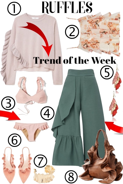 Ruffles Trend of the Week- Modekombination