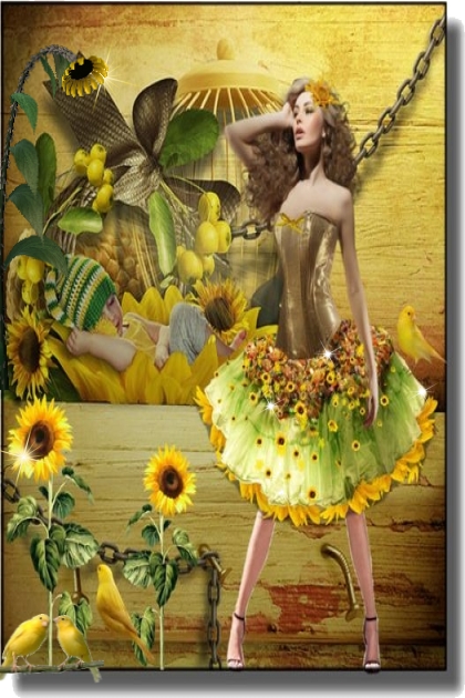 A Sunflower Dream- Fashion set