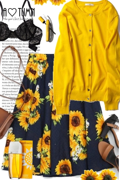 Autumn Sunflowers- Combinazione di moda