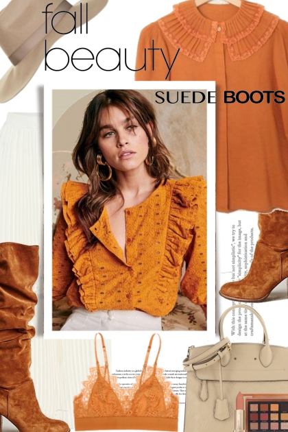 Fall Beauty in Suede Boots