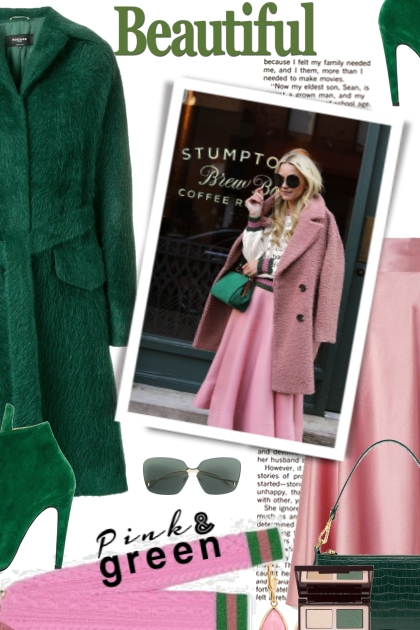 Beautiful Pink and Green- Modna kombinacija