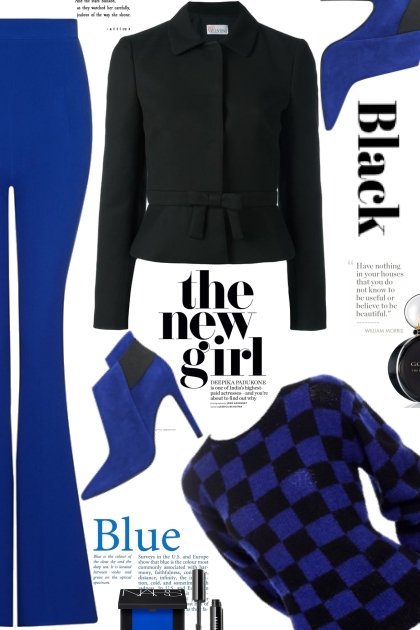 The New Girl in Black and Blue- combinação de moda