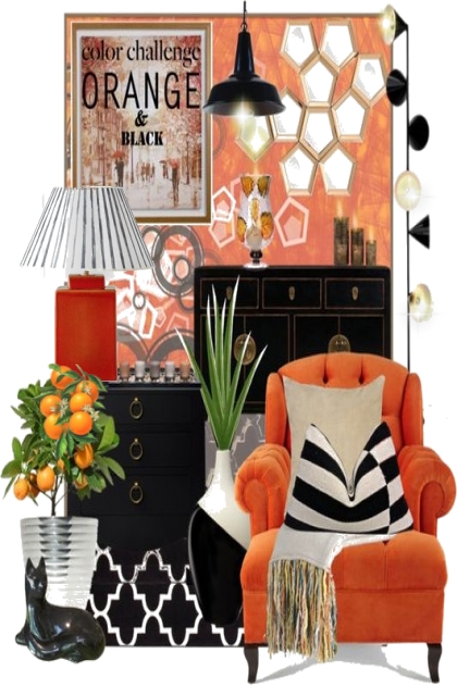 Color Challenge Orange and Black 2- Fashion set