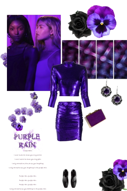 Purple Rain with a Touch of Black- Modna kombinacija