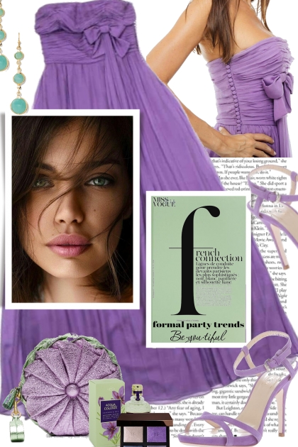 Fashion Party Trends in Purple and Mint- combinação de moda