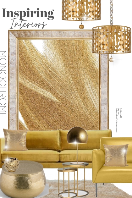Inspiring Interiors in Monochrome Gold- Fashion set