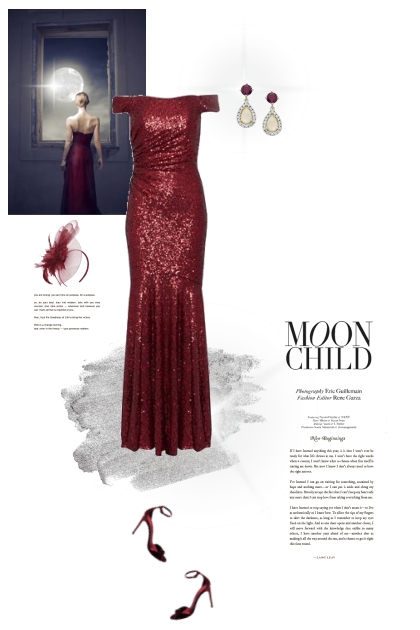 Moon Child in Burgundy- Fashion set