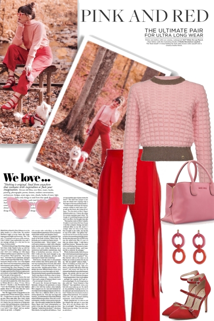 We Love Pink and Red- Combinaciónde moda