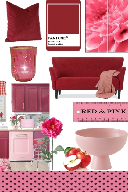 Red and Pink Trend- Modna kombinacija