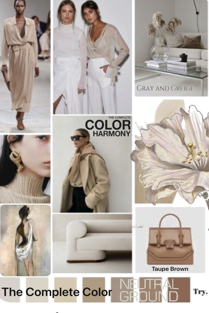 The Complete Color Harmony in Neutral- Fashion set