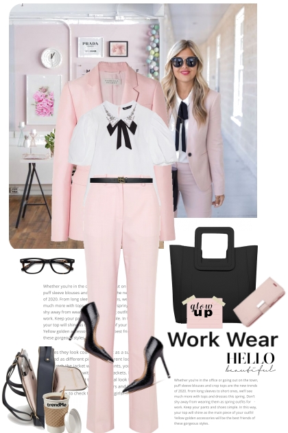 WORKWEAR IN PINK AND BLACK- Fashion set