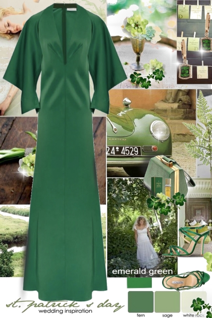 Emerald Green St. Patricks Day Wedding- Modna kombinacija