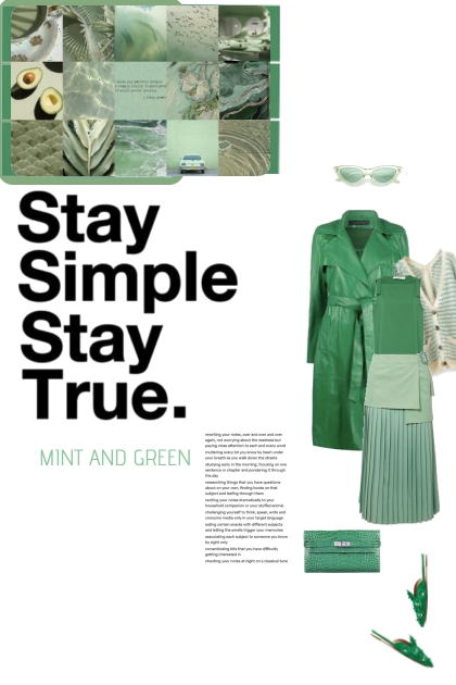 Stay Simple in Mint and Green- Fashion set