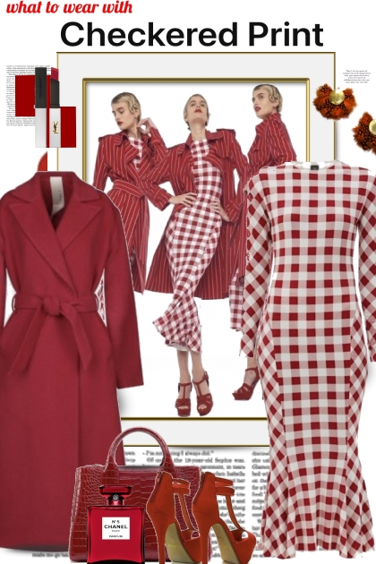 What to Wear with Checkered Print- Fashion set