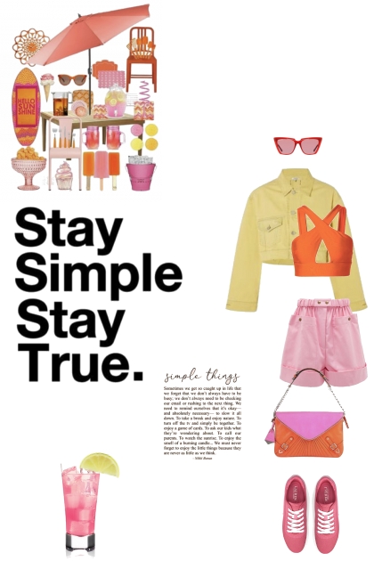 Stay Simple in Summer Shorts- Combinazione di moda