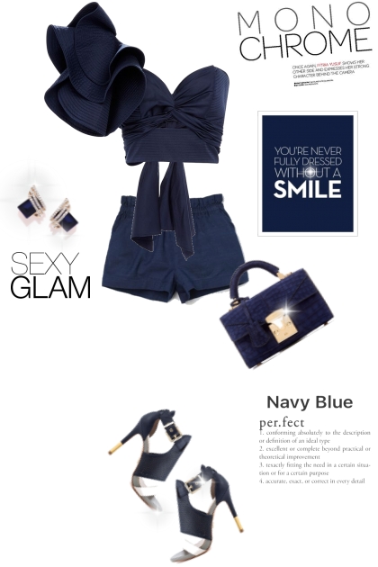 Sexy Glam Navy Blue- combinação de moda